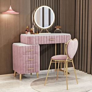 Coiffeuse en marbre délicate, <span class=keywords><strong>table</strong></span> <span class=keywords><strong>de</strong></span> style nordique et moderne, minimaliste et délicat, avec chaise d'amour et miroir <span class=keywords><strong>de</strong></span> vanité, <span class=keywords><strong>table</strong></span> <span class=keywords><strong>de</strong></span> <span class=keywords><strong>chevet</strong></span> - Product Image 4