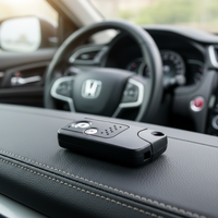 Clé de télécommande intelligente de marque FW pour voiture Accord Civic Fit/CRV, 2/3 boutons, 433MHZ ID46, modèle FW-CR66, 4 boutons, noire