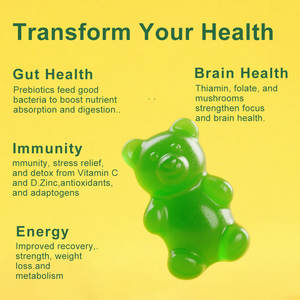 Superventas de fábrica para la salud de los adultos, vitamina digestiva y que aumenta la inmunidad, venta al por mayor, superalimento, suplementos de gomitas vegetales verdes - Product Image 4