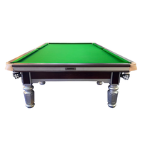 Table de billard standard de qualité tournoi, 12 pieds, plateau en ardoise, bois massif, pour club professionnel
