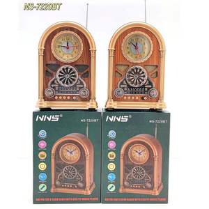 Altavoz Inalámbrico BT de Estilo Vintage con Radio AM/FM/SW y Reloj Digital - Boombox Portátil Recargable, Reproducción USB/TF - Product Image 3