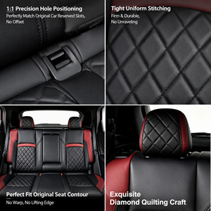 Fundas de Asiento de Cuero Personalizadas de Clase Ejecutiva para Vans de 5/7 Plazas, Juego Completo Impermeable para la Mayoría de los <span class=keywords><strong>Toyota</strong></span>, Nissan, KIA, Honda - Product Image 6