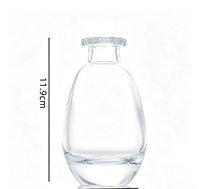 Diffuseur de parfum en verre rose ovale de 150 ml, flacon vide de luxe en verre rond pour aromathérapie, impression de logo par sérigraphie