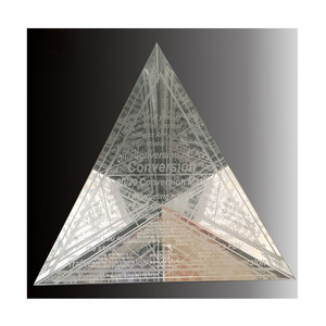 Tùy Chỉnh Kim Tự Tháp Hình Tam Giác Cân Bằng Tùy Chỉnh Tetrahedron Tinh Thể Với 3 Mặt Trên Đế Tam Giác - Product Image 1