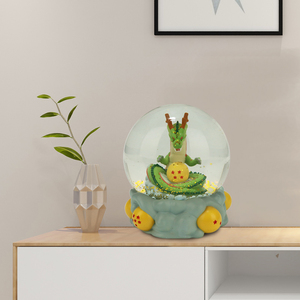 Dragon en résine personnalisé, boule à neige, sculpture art déco, figurines d'<span class=keywords><strong>action</strong></span> décoratives sur le thème de l'ours, souvenirs ou cadeaux - Product Image 4