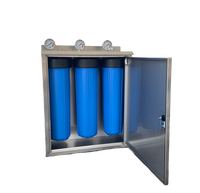 LEVAO Australie Filtre à eau à 3 niveaux pour toute la maison Système de filtration à cadre en acier inoxydable