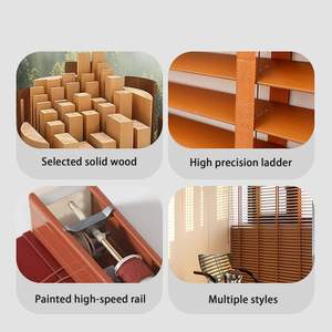 2026 Fabrik-Großhandel Kabellose und Kabelgebundene 2-Zoll Massivholz- und Kunstholz-Jalousien Horizontale Rollos für Zuhause, Hotel und Apartment - Product Image 3