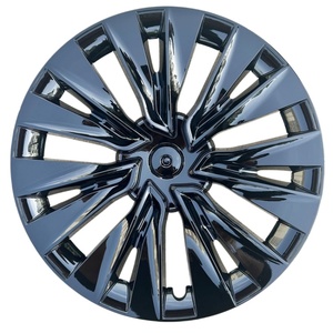 Enjoliveurs de roues 19 pouces pour <span class=keywords><strong>Tesla</strong></span> Model Y 2020-2024, enjoliveurs complets avec symétrie aérodynamique gauche-droite, réduction de la résistance au vent - Product Image 1