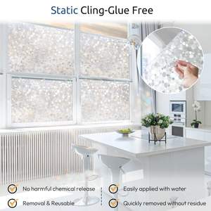 Tendance Vibrant Facile À Appliquer Statique S'accrochent Arc-En-Verre Couvrant Décoratif Vinyle Fenêtre Autocollants Dans <span class=keywords><strong>La</strong></span> <span class=keywords><strong>Parure</strong></span> De Fenêtre De Cuisine - Product Image 4