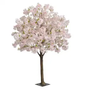 Hiasan tengah meja pernikahan, pohon sutra buatan simulasi bunga sakura tinggi 1.2/1.5 meter kustom