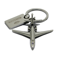 Porte-clés avion de chasse en alliage de zinc, souvenir fabriqué sur mesure avec logo personnalisé, porte-clés avion 3D gravé en métal