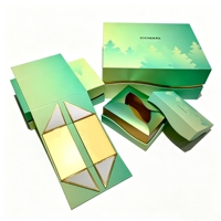 Boîte cadeau sur mesure en carton recyclé écologique avec fermeture magnétique, finition bronzage quadricolore (4C), design haut de gamme, portable