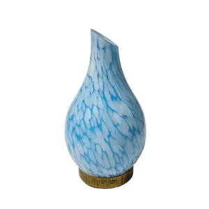 Home Luxus Aroma therapie Glas Humidificador Difusor 7 Farben LED Lampe Öl ätherisches Aroma Diffusor Glas