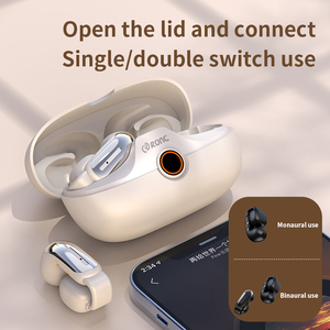 Headset Stereo True Wireless translasi, Earbuds Real Time 144 bahasa AI penerjemah cerdas - Product Image 2
