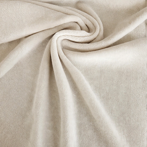 Tissu Velours Tricoté en Coton Blanc Crème Premium 240 g/m² 80/20 Coton Polyester en Rouleau pour Vêtements en Gros - Product Image 2