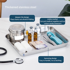 ถาดใส่เครื่องมือแพทย์ KSMED รุ่น Medical Portion square Tray ทำจากสแตนเลส 304 สำหรับศัลยกรรมกระดูก คุณภาพดีที่สุด ถาดปลอดเชื้อสำหรับใส่เครื่องมือสแตนเลส - Product Image 3