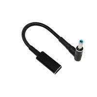 Nylon noir tressé Super Durable type-c à DC 4.5*3.0MM pour ordinateurs portables HP 4530 100W adaptateur de charge