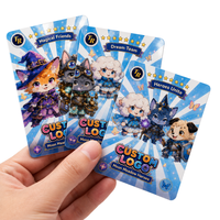 Cartes à collectionner en carton personnalisées avec impression holographique de dessins animés et anime, avec pack de boosters et boîte de rangement