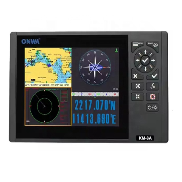 KM-8A 8-inch GPS Chart Plotter Multi Function Display with GPS Fish Finder/depth Sounder/Echo Sounder +fish Transducer