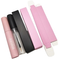 Boîte d'emballage cosmétique personnalisée en papier kraft avec fermeture automatique pour rouge à lèvres, brillant à lèvres, mascara