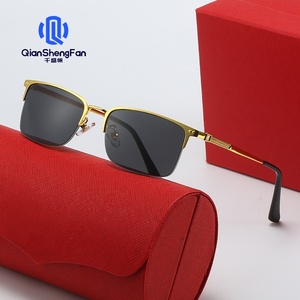 Nuevas Gafas de Sol de Media Montura <span class=keywords><strong>para</strong></span> Hombre de Negocios, Protección UV400 <span class=keywords><strong>para</strong></span> Miopía, Gafas Ópticas, Protección Solar - Product Image 1