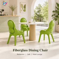 Chaise de salle à manger moderne en fibre de verre, durable, écologique, pour chambre à coucher, salon, appartement