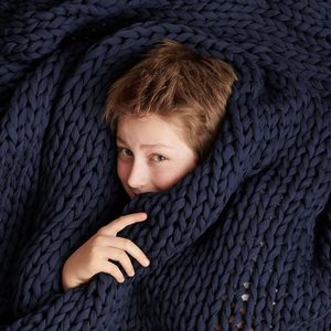 Thoáng khí thân thiện với môi dễ dàng bảo trì Chunky tay dệt kim trẻ em trọng chăn - Product Image 6