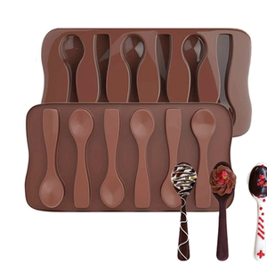 <span class=keywords><strong>Cuillère</strong></span> en silicone de qualité alimentaire, moule en forme de barre, plateau d'outils <span class=keywords><strong>à</strong></span> gâteau <span class=keywords><strong>à</strong></span> libération facile, utilisation décorative avec sac emballé - Product Image 1