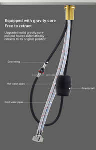 <span class=keywords><strong>Grifo</strong></span> De Cocina moderno De lujo De alta calidad fregadero <span class=keywords><strong>grifo</strong></span> De Cocina monomando mezclador De agua fría y caliente para hoteles hospitales - Product Image 3