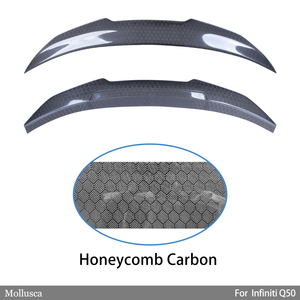สปอยเลอร์หลังคาร์บอนไฟเบอร์ทรงรังผึ้งแบบ PSM2 สำหรับ Q50 Q50S Q50L ปี 2013-2023 - Product Image 2