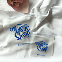Pochette zippée personnalisée avec logo imprimé pour bijoux, sac en PVC transparent holographique avec fermeture éclair coulissante pour boucles d'oreilles/colliers