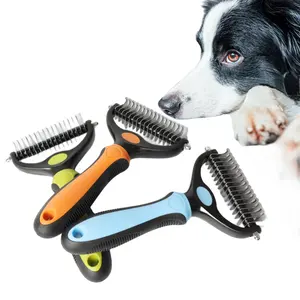 2024 New pet grooming hair removal comb Professional pet hair removal brush double-sided hair removal brush