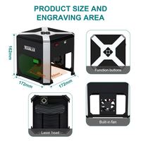 Machine de gravure au laser à diode Wainlux K6 - Mini portable 3W, durée de vie plus longue pour le bois et le cuir