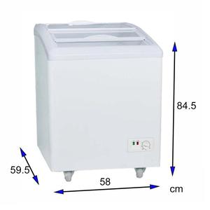 Refrigerador Comercial de Dos Puertas con Cesta Superior Abierta, Vitrina Refrigerada para Helados, Congelador Rápido de 40°C - Product Image 3