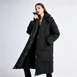 Chaqueta de Plumón para Mujer, Estilo Urbano Europeo y Americano, Casual, con Capucha, <span class=keywords><strong>Impermeable</strong></span>, Holgada, Gruesa y Cálida - Product Image 6