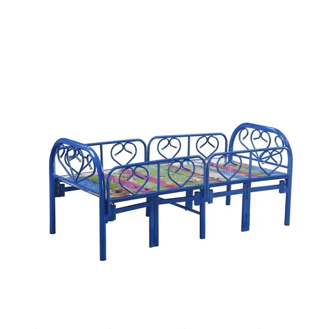 Moderno, gran oferta casa plegable de plata Marco de hierro solo niños cama