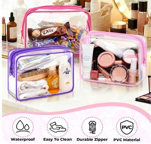 <b>Clear</b> Makeup <b>Bags</b> Bulk TSA Approved <b>Toiletry</b> <b>Bag</b> for Travel PVC Waterproof <b>Clear</b> Cosmetic Pouch with Zipper for Men and Women - Product Image 4