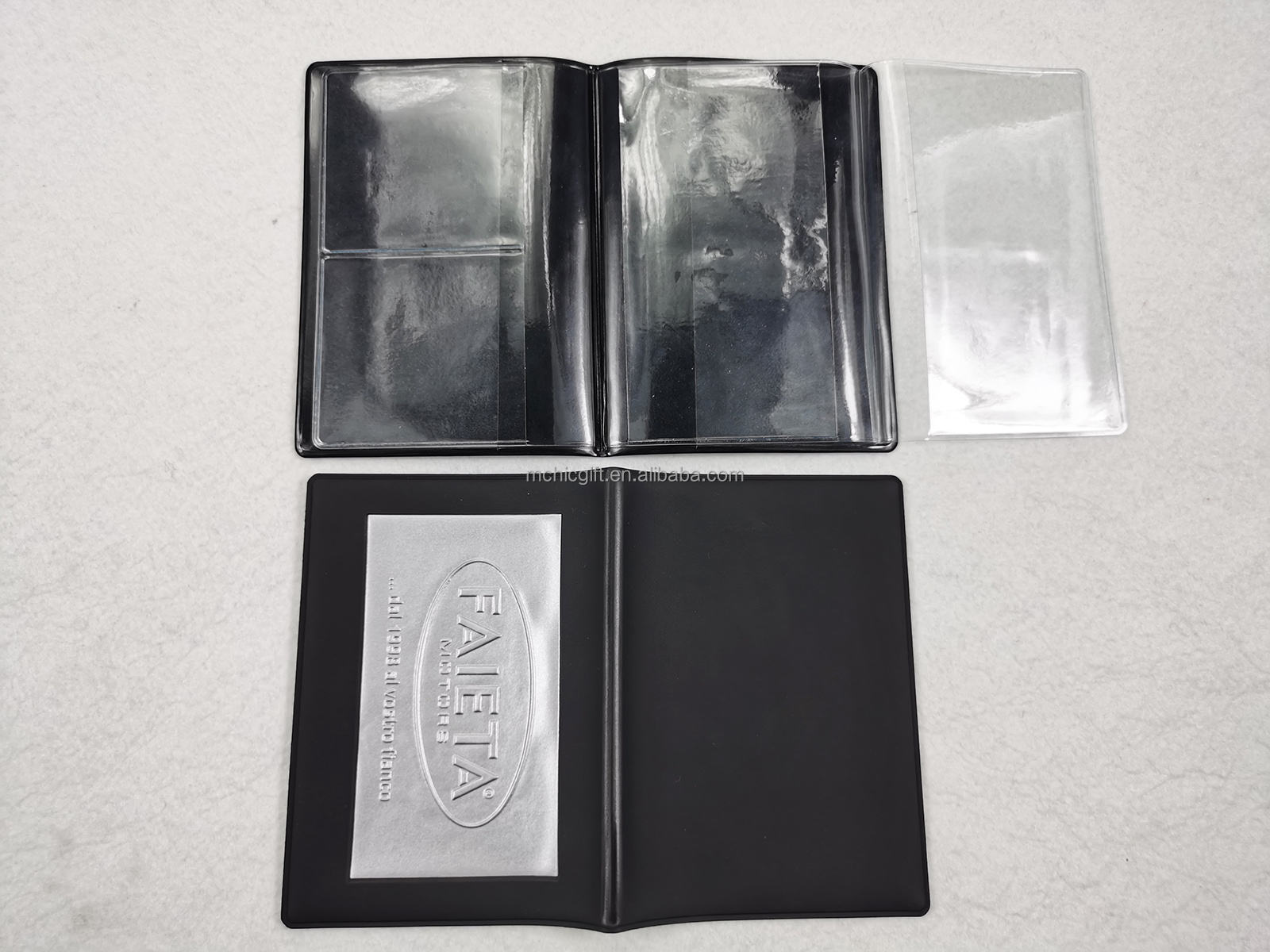 Black with silver printing