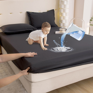 Vente en gros hôtel ménage couleur unie imperméable couvre-lit protège-matelas drap de lit anti-salissure imperméable couvre-lit - Product Image 1
