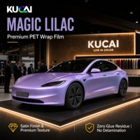 KUCAI Offre Spéciale Film de Recouvrement pour Voiture Brillant Magique Lilas avec Film de Protection PET et Technologie Air Release