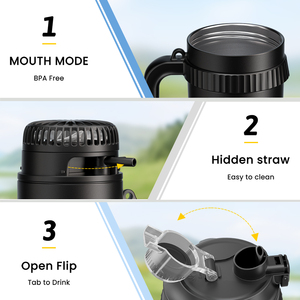 Бутылка для воды из нержавеющей стали с охлаждающим вентилятором для летнего использования для активного отдыха - Product Image 5