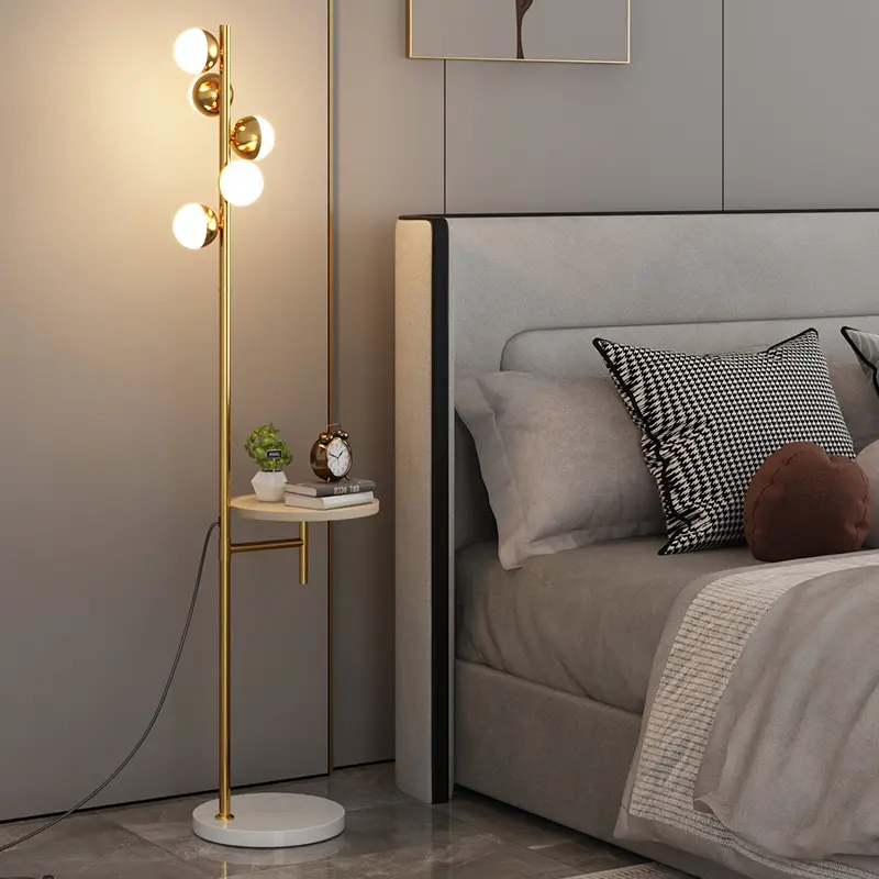 Akıllı kontrol karartma ve renk eşleştirme beyaz ışık sıcak ışık uzaktan kumanda yatak odası oturma odası Led zemin lambası