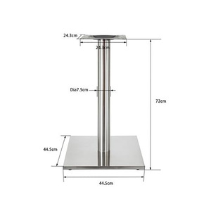 圆形玻璃餐厅制造商金色铬色Inox银色1100毫米茶几底座 - Product Image 3
