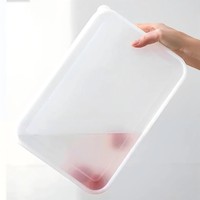 Conteneur alimentaire rectangulaire en plastique PP, couvercle moulé par injection, hermétique, empilable, capacité 3-6L, style européen, préparation de repas