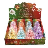 Jouet anti-stress en caoutchouc en forme de sapin de Noël - Décompression et élimination de la colère - Décoration d'ambiance à rebond lent - Ornement de bureau en boîte mystère