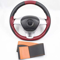 Protecteur de volant de voiture universel durable avec surpiqûres à la main