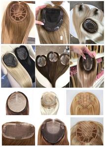 Postizo <span class=keywords><strong>de</strong></span> Cabello Humano Virgen Europeo 100%, Sin Pegamento, Base <span class=keywords><strong>de</strong></span> Seda 6x7, con Clip, Raíz Marrón con Balayage Rubio - Product Image 6