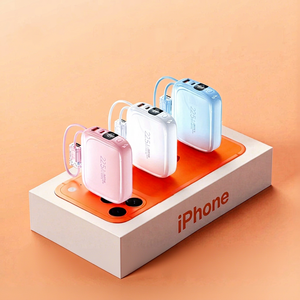 พาวเวอร์แบงค์บางเฉียบ 22.5W พร้อมสายชาร์จสำหรับ iPhone 17 ชาร์จเร็ว พกพาสะดวก แบตเตอรี่ลิเธียมโพลิเมอร์ ช่องเสียบ Type C - Product Image 1