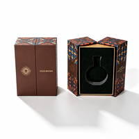 Caja de Regalo de Cartón Rígido de Doble Puerta Personalizada de Lujo con Inserto de Espuma EVA para Botellas de Fragancia