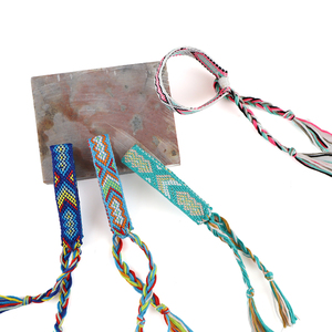 फैशन अनुकूलित ग्रीष्मकालीन रंगीन बोहेमियन व्यक्तित्व ब्रेसडेड बुना हुआ रिस्टबैंड महिलाओं की दोस्ती समायोज्य ब्रेसलेट - Product Image 3